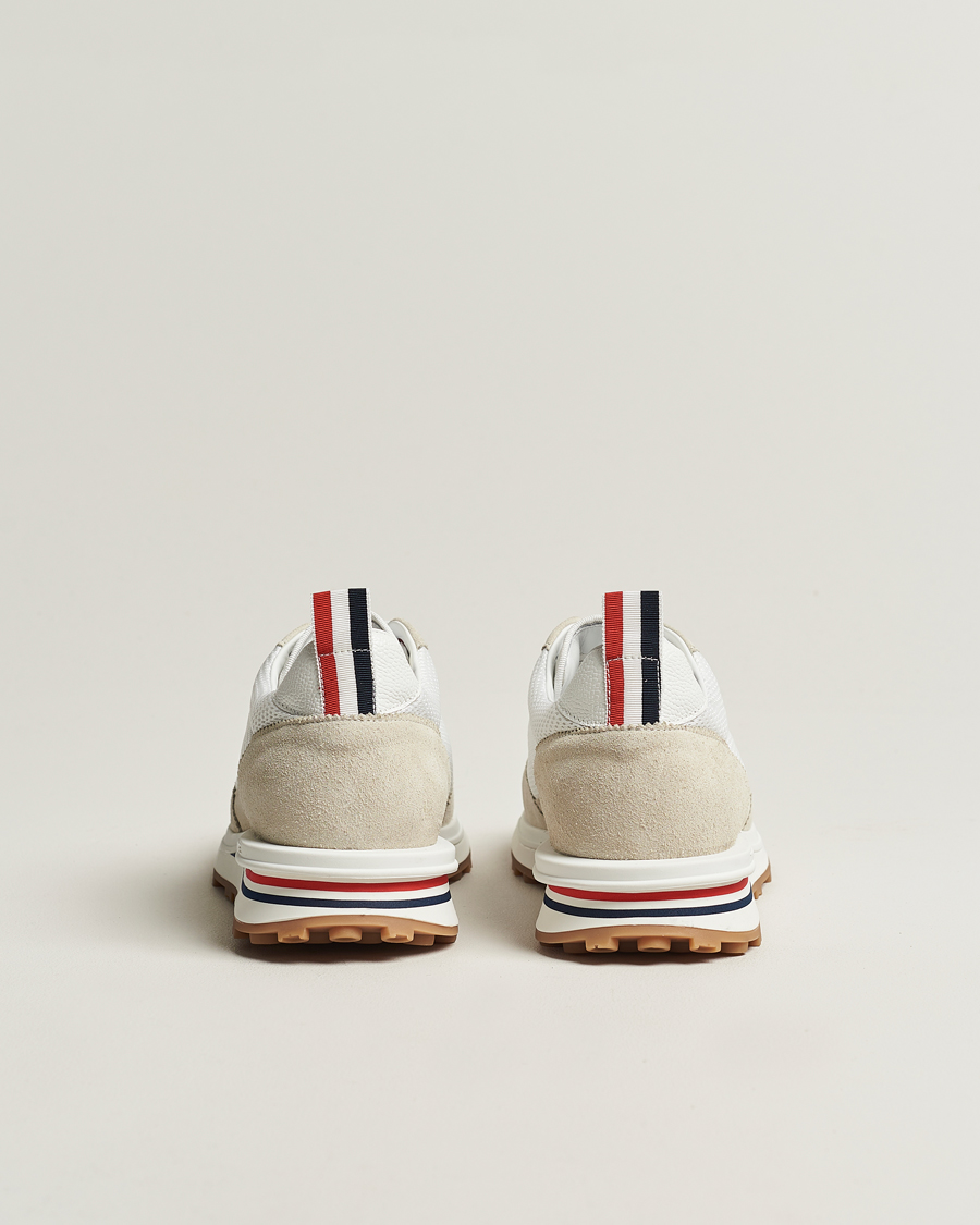 Men | Sneakers | Thom Browne | Tech Runner Suede Sneakers White