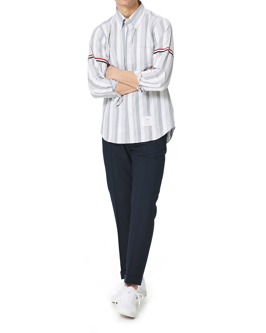 Men | Shirts | Thom Browne | Striped Shirt White/Grey