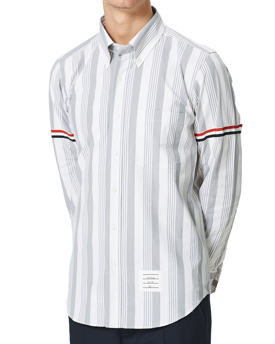 Men | Shirts | Thom Browne | Striped Shirt White/Grey