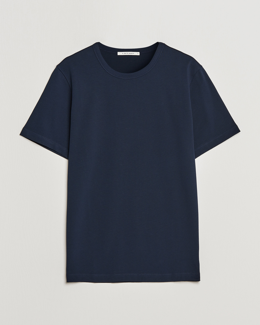 Men | T-Shirts | A Day's March | Heavyweight T-Shirt Navy