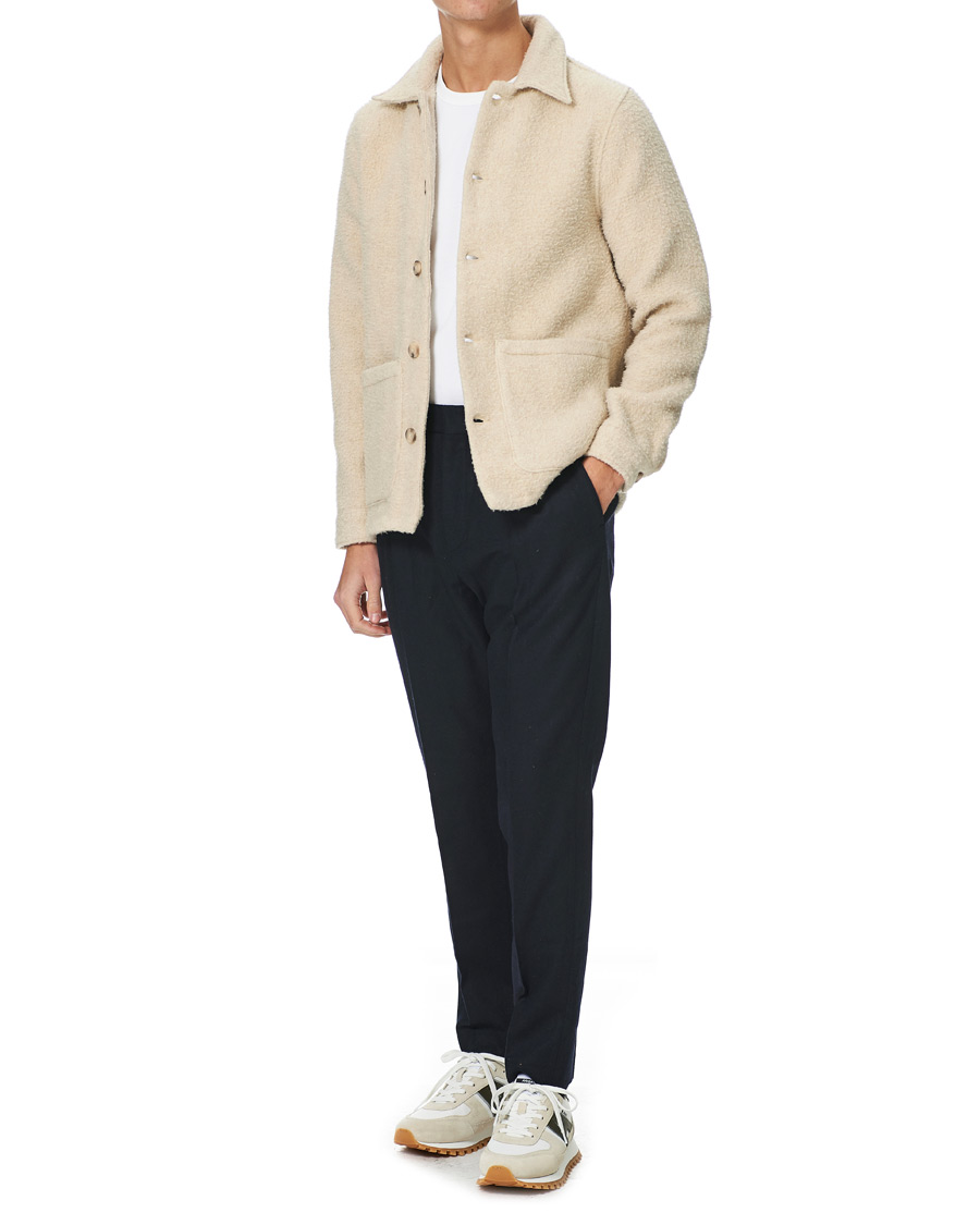 Men | Shirts | A Day's March | Rugged Wool Overshirt Ecru