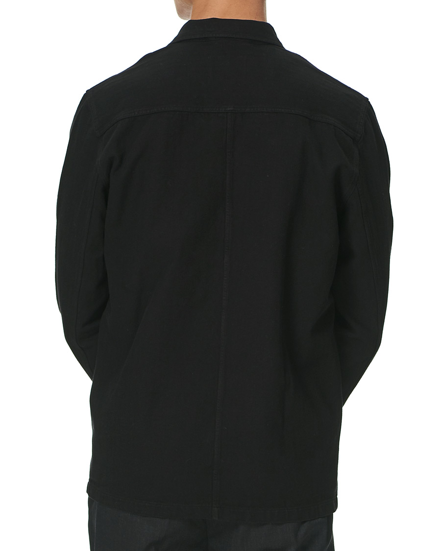 Men | Shirts | A Day's March | Original Herringbone Overshirt Black