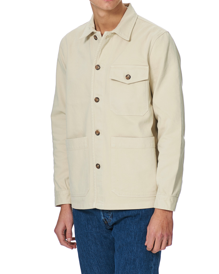 Men | Shirts | A Day's March | Sturdy Twill Patch Pocket Overshirt Desert