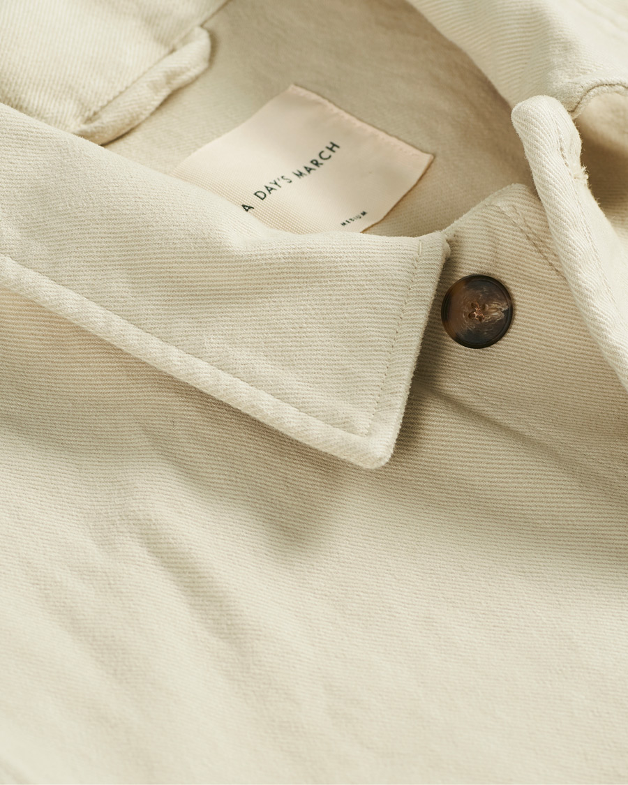 Men | Shirts | A Day's March | Sturdy Twill Patch Pocket Overshirt Desert