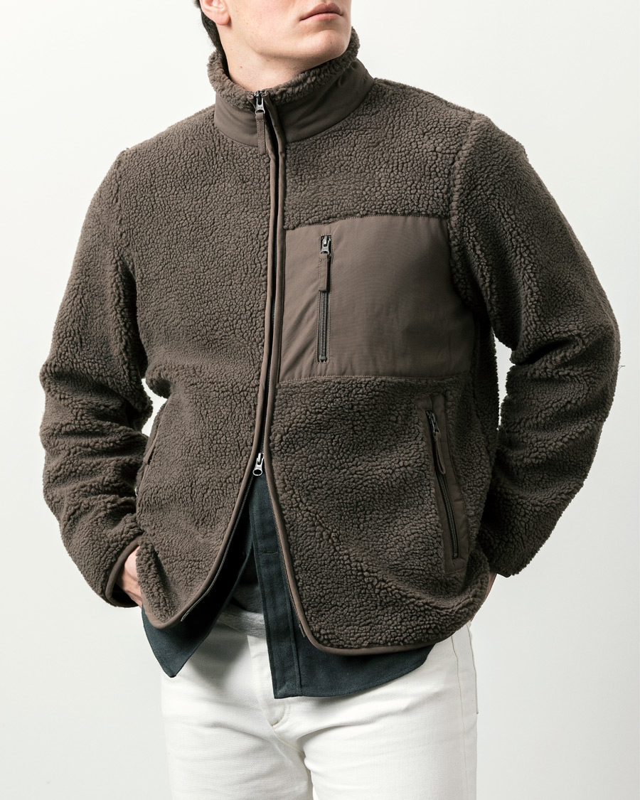 Men | Sweaters & Knitwear | A Day's March | Granån Recycled Fleece Jacket Mole