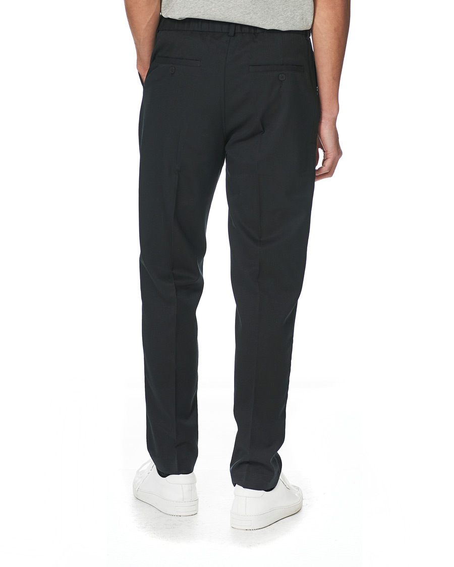 Men | Trousers | A Day's March | Smart Trousers Wool Twill Black