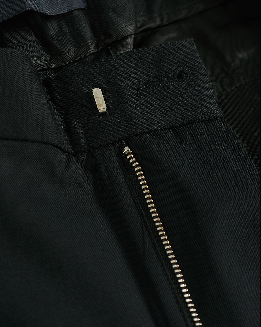 Men | Trousers | A Day's March | Smart Trousers Wool Twill Black
