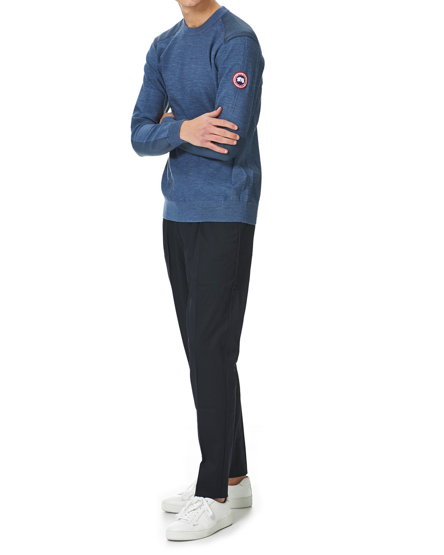 Men | Sweaters & Knitwear | Canada Goose | Dartmouth Crew Neck Sweater Ozone Blue Heather
