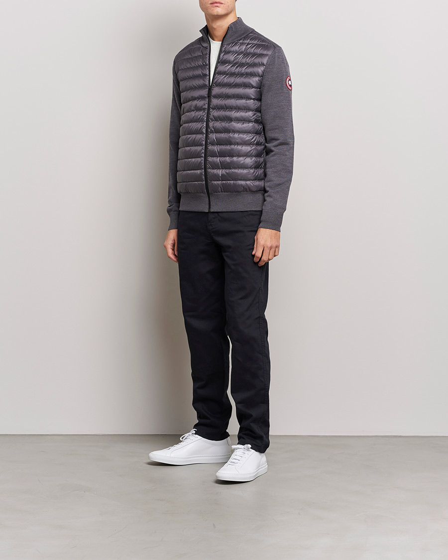 Men | Sweaters & Knitwear | Canada Goose | Hybridge Knit Packable Jacket Iron Grey