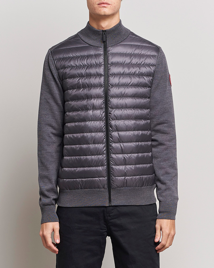 Men | Sweaters & Knitwear | Canada Goose | Hybridge Knit Packable Jacket Iron Grey