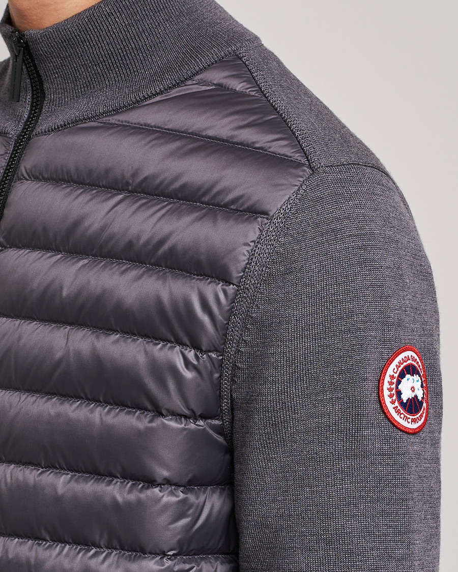 Men | Sweaters & Knitwear | Canada Goose | Hybridge Knit Packable Jacket Iron Grey