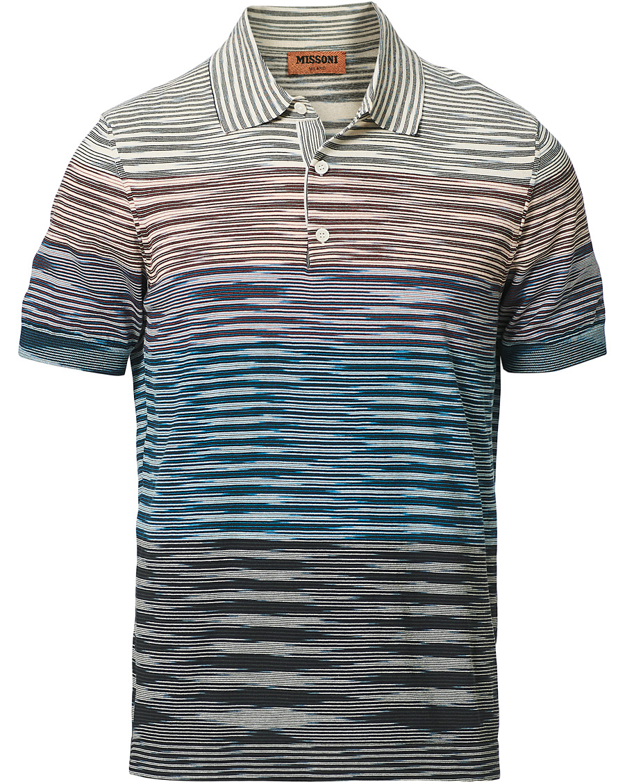 Men | Polo Shirts | Missoni | Degradé Knitted Short Sleeve Polo Multicolour