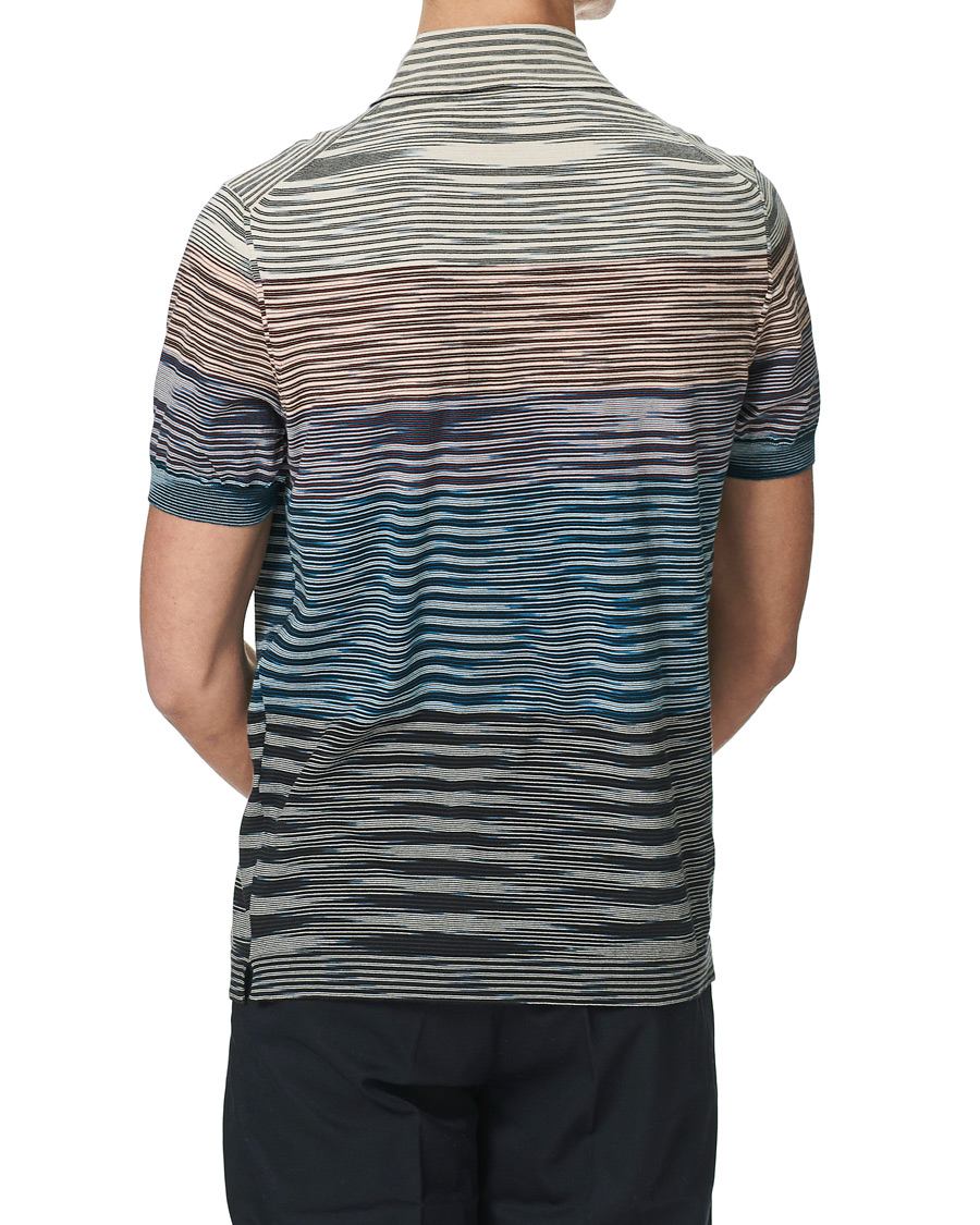 Men | Polo Shirts | Missoni | Degradé Knitted Short Sleeve Polo Multicolour