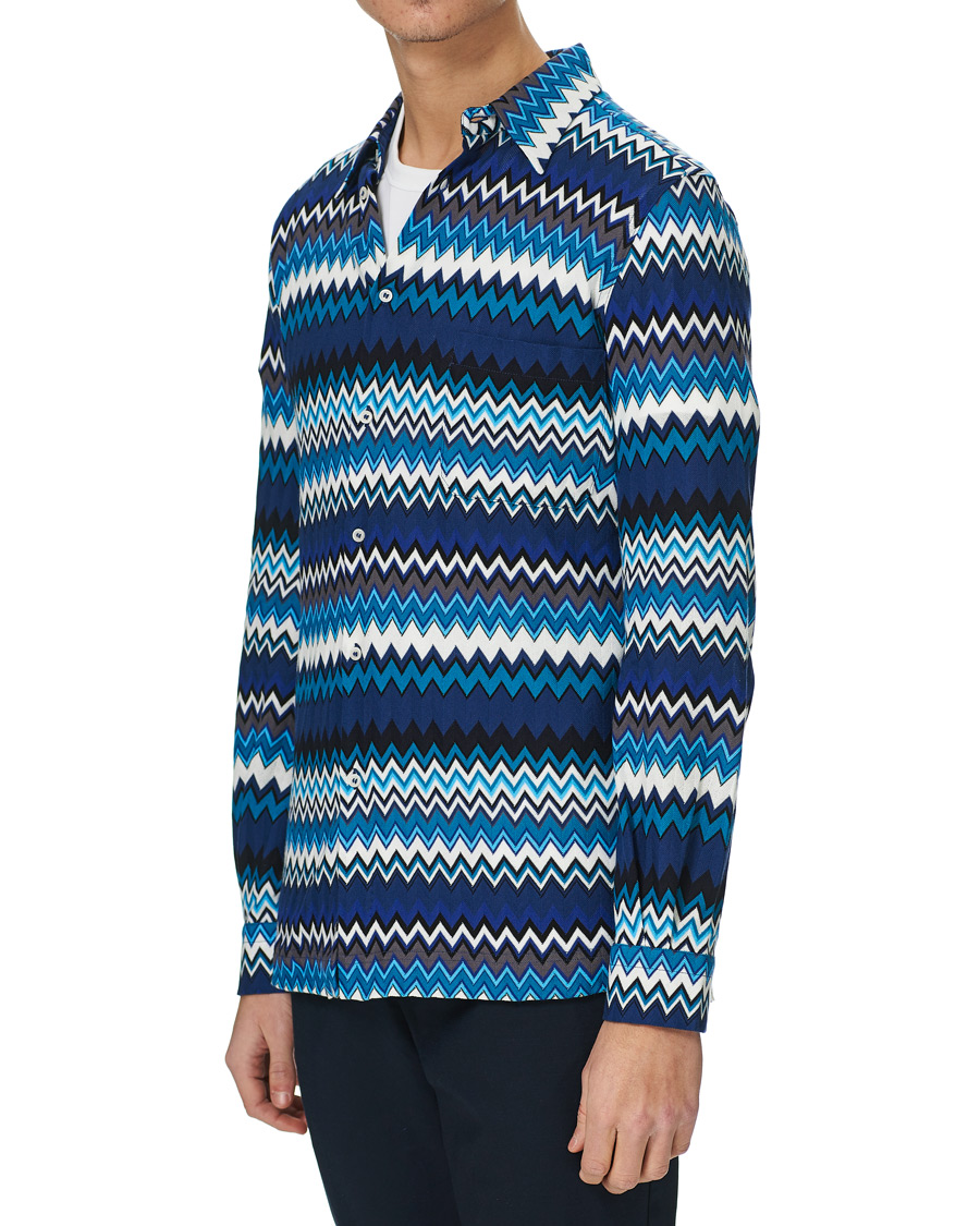 Men | Shirts | Missoni | Zig Zag Print Shirt Navy