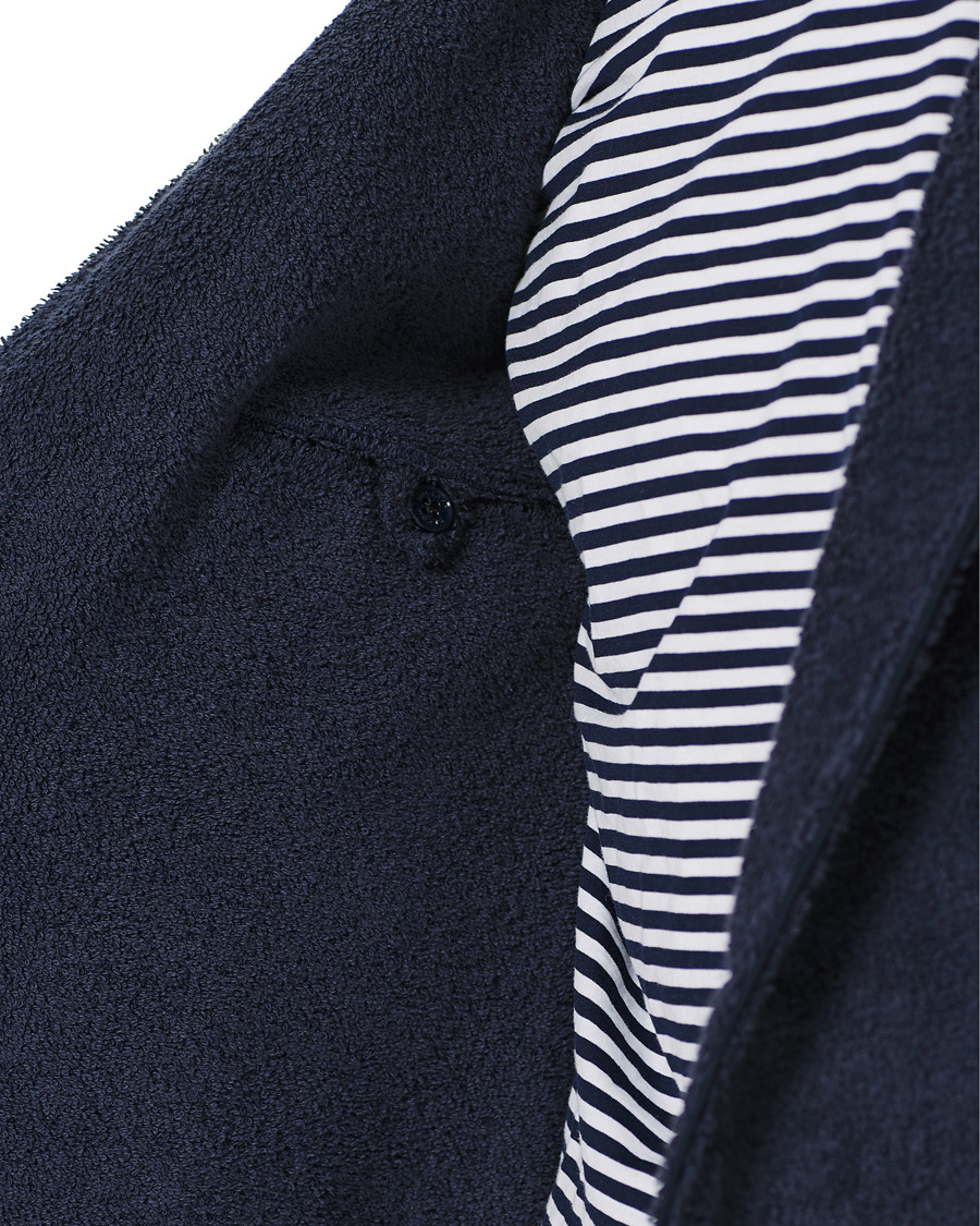 Men | Sweaters & Knitwear | Orlebar Brown | Darvill Cotton Terry Cardigan Ink
