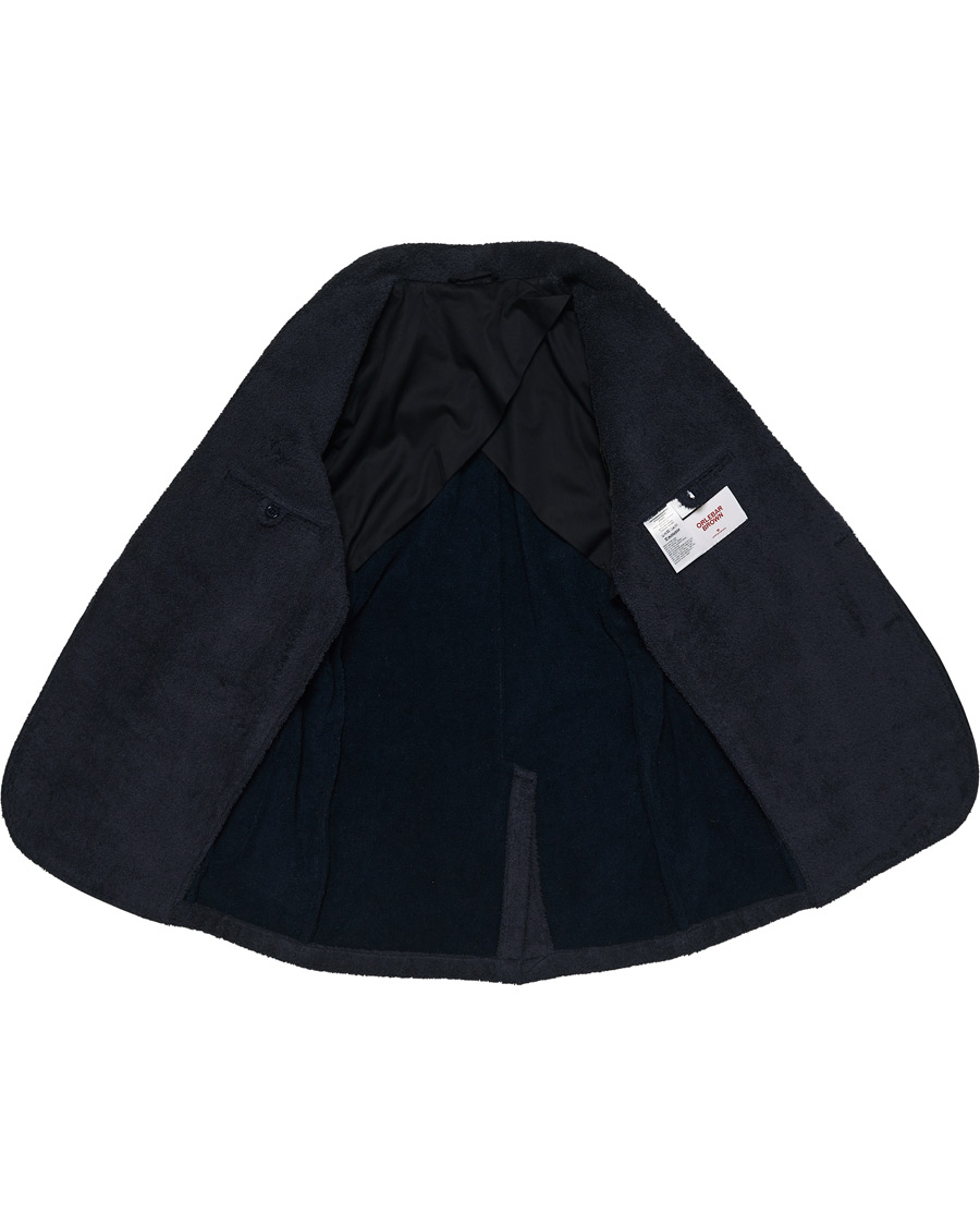 Men | Sweaters & Knitwear | Orlebar Brown | Darvill Cotton Terry Cardigan Ink