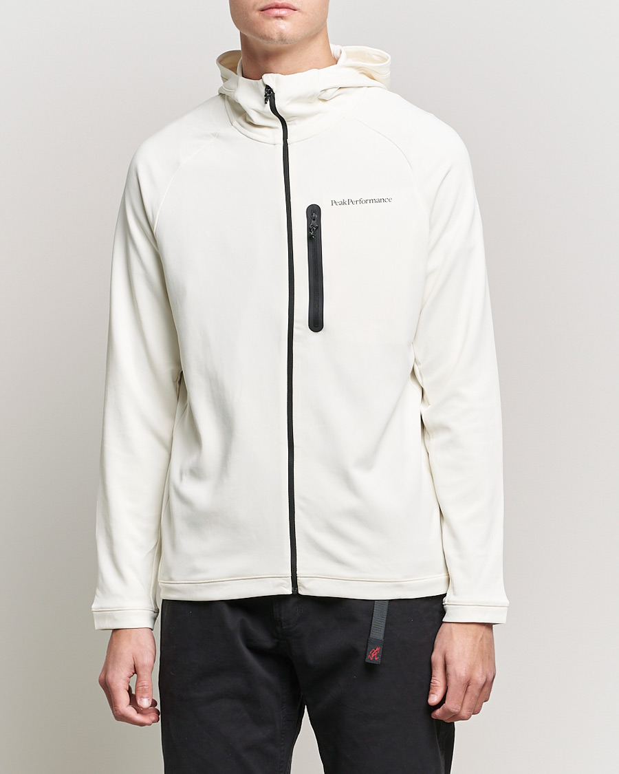 Men | Sweaters & Knitwear | Peak Performance | A2B Superlight Zip Hood Vintage White