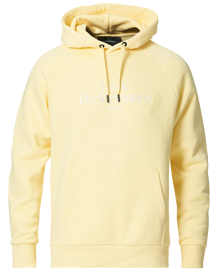 Men | Sweaters & Knitwear | Peak Performance | Original Logo Hoodie Butter