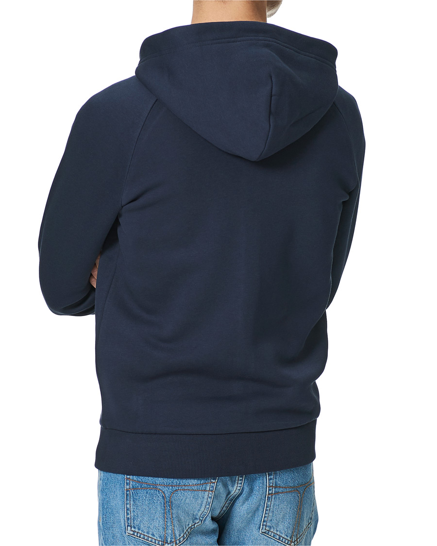 Men | Sweaters & Knitwear | Peak Performance | Original Logo Full Zip Hoodie Blue Shadow