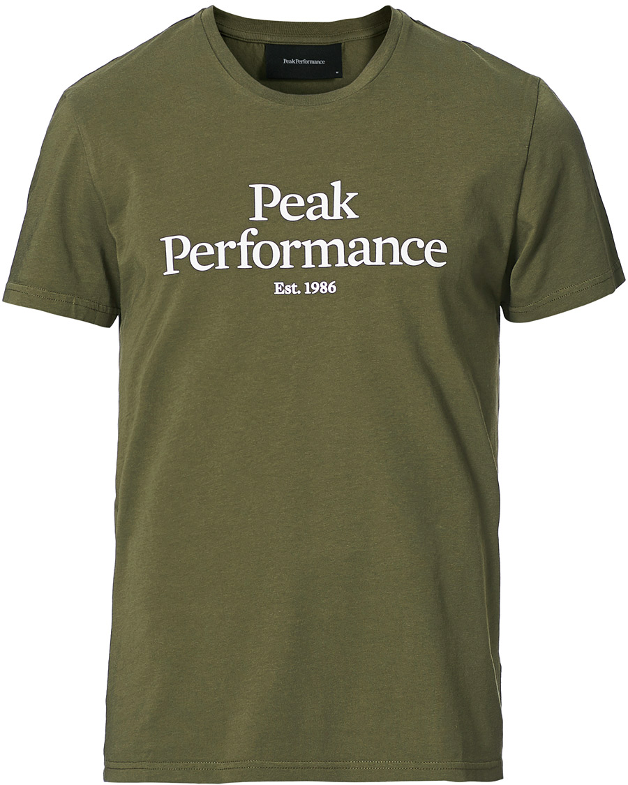 Men | T-Shirts | Peak Performance | Original Logo Crew Neck Tee Pine Neddle