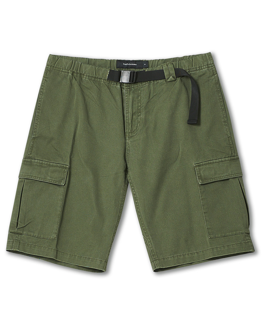 Men | Shorts | Peak Performance | Cotton Cargo Shorts Pine Neddle