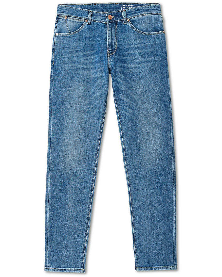 Men | Jeans | PT01 | Slim Fit Stretch Denim Light Blue Wash