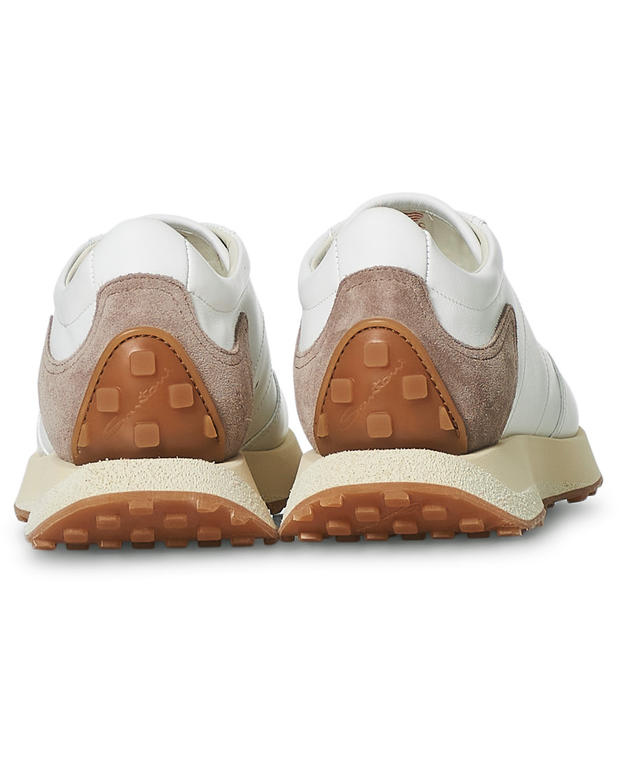 Men | Santoni Running Sneaker White Calf | Santoni | Running Sneaker White Calf