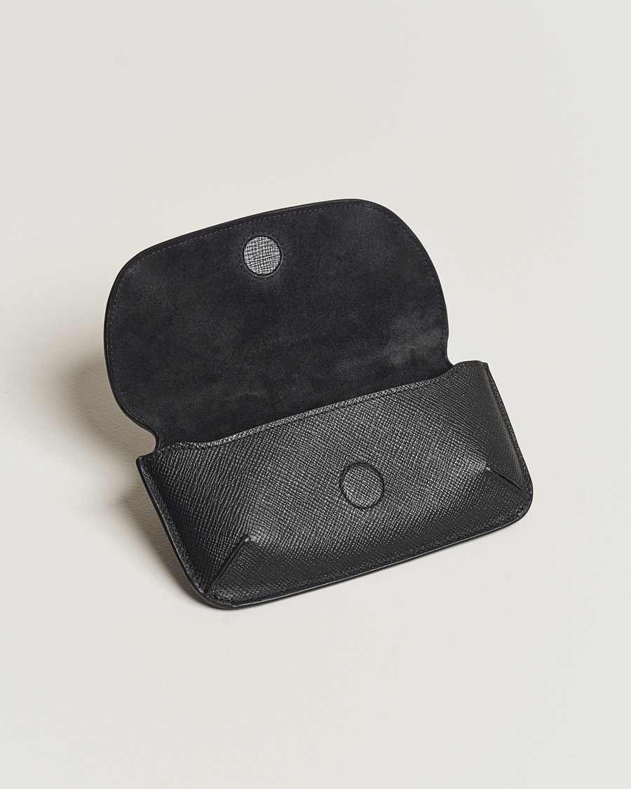 Men | Sunglasses | Smythson | Panama Hard Sunglasses Case Black