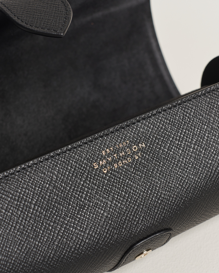 Men | Home | Smythson | Panama Travel Watch Roll Black