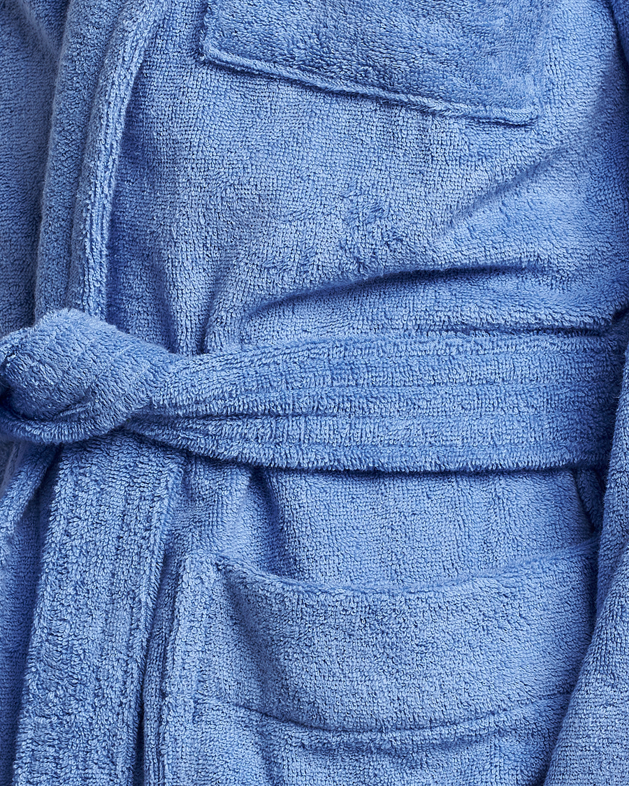 Men | Pyjamas & Robes | Tekla | Organic Terry Classic Bathrobe Clear Blue