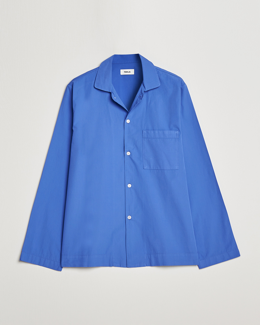 Men | Tekla Poplin Pyjama Shirt Royal Blue | Tekla | Poplin Pyjama Shirt Royal Blue