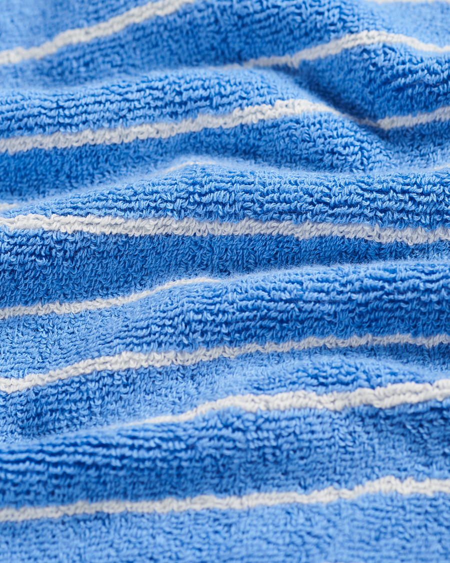 Men | Fabrics | Tekla | Organic Terry Bath Towel Clear Blue Stripes