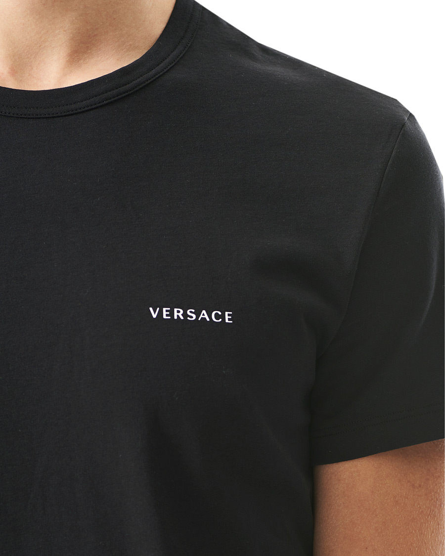Men | T-Shirts | Versace | 2-Pack Logo Tee Black/White