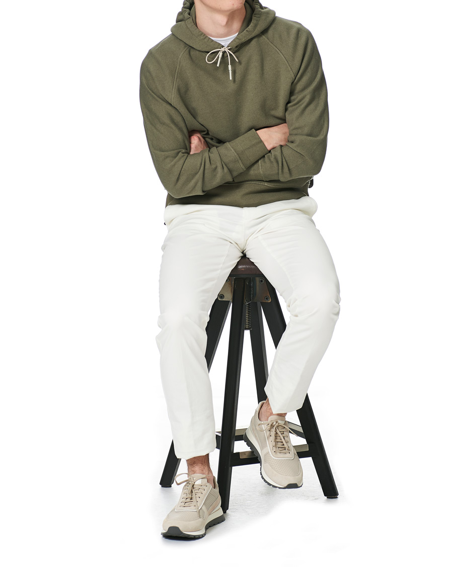 Men | Sweaters & Knitwear | Ermenegildo Zegna | Cotton/Cashmere Hoodie Sage Green