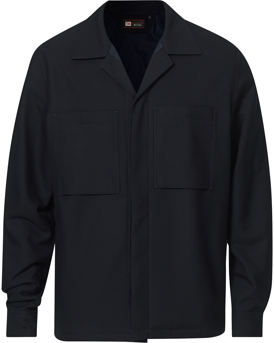 Men | Coats & Jackets | Z Zegna | Padded Techmerino Shirt Jacket Navy