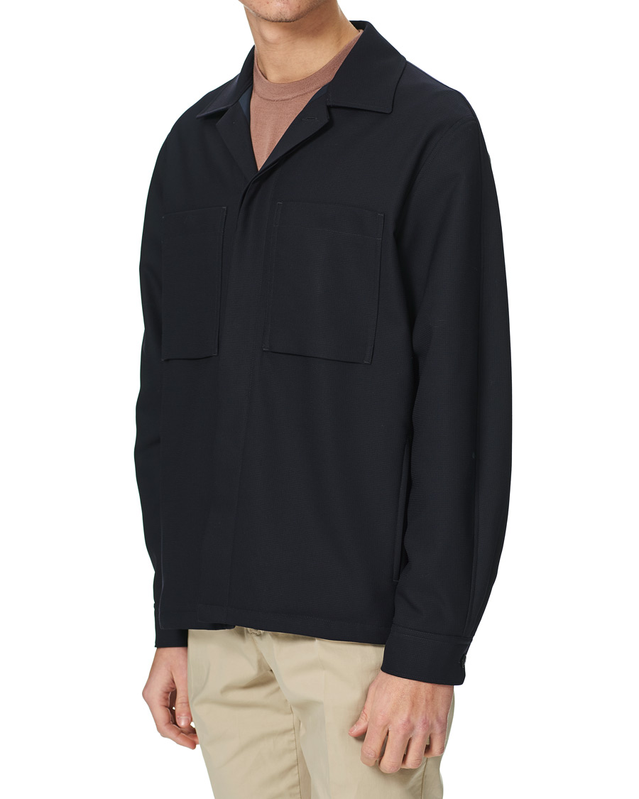 Men | Coats & Jackets | Z Zegna | Padded Techmerino Shirt Jacket Navy