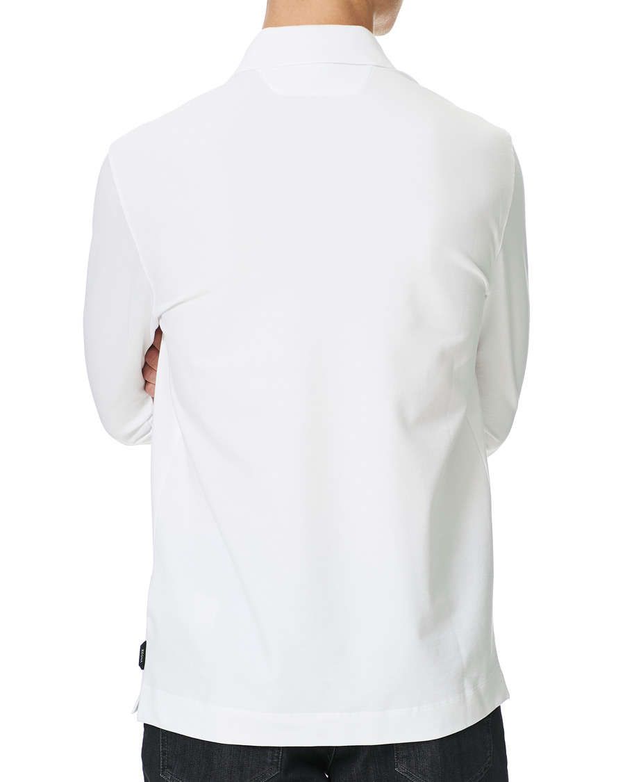 Men | Sweaters & Knitwear | Z Zegna | Stretch Piquet Long Sleeve Polo White