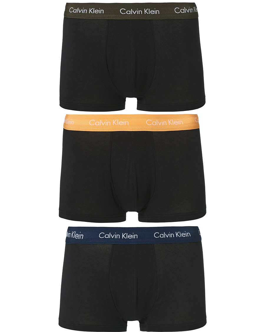 Men | Underwear & Socks | Calvin Klein | Cotton Stretch Trunk 3-Pack Orange/Blue/Green