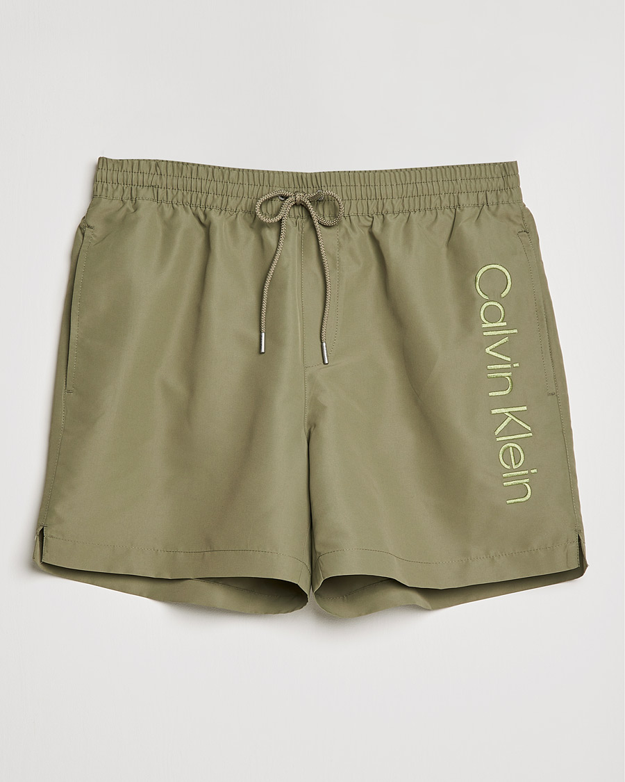 Men | Swimwear | Calvin Klein | Tonal Logo Drawstring Swimshorts New Basil