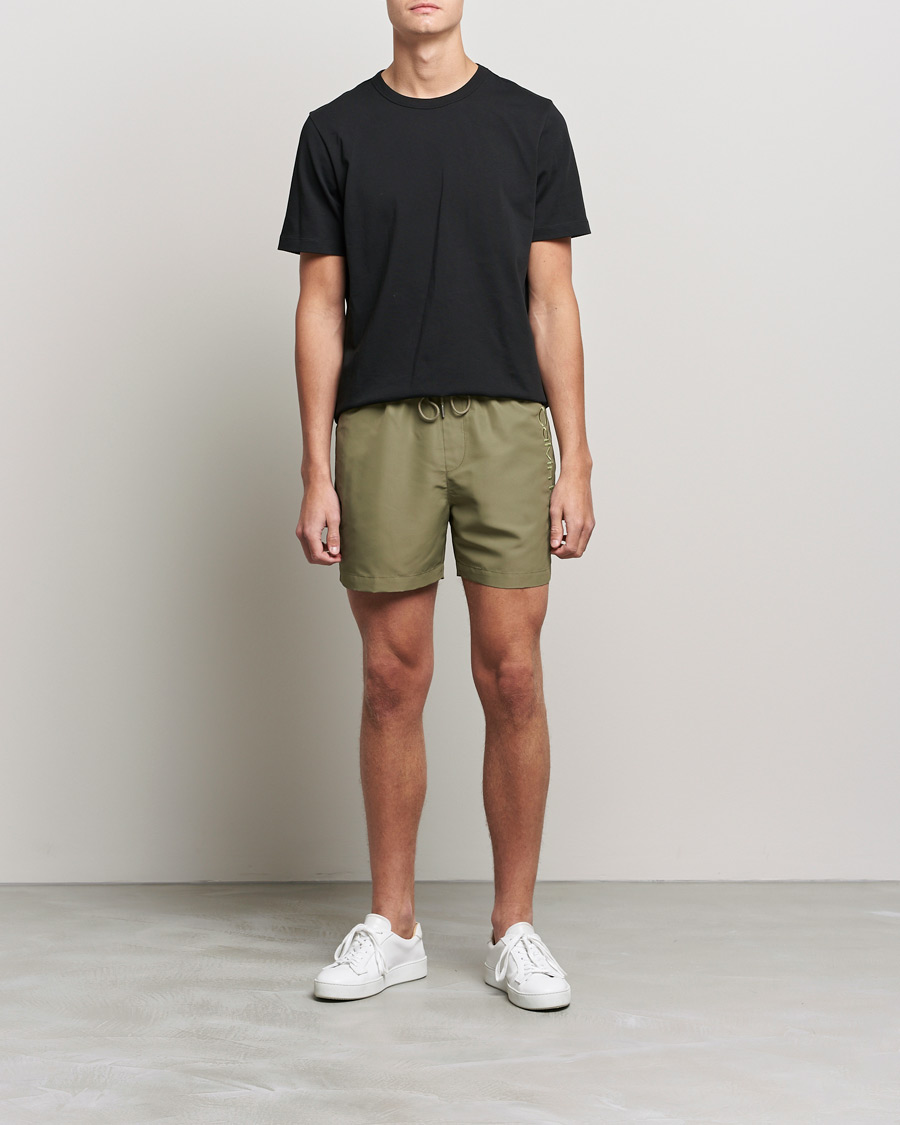 Men | Swimwear | Calvin Klein | Tonal Logo Drawstring Swimshorts New Basil