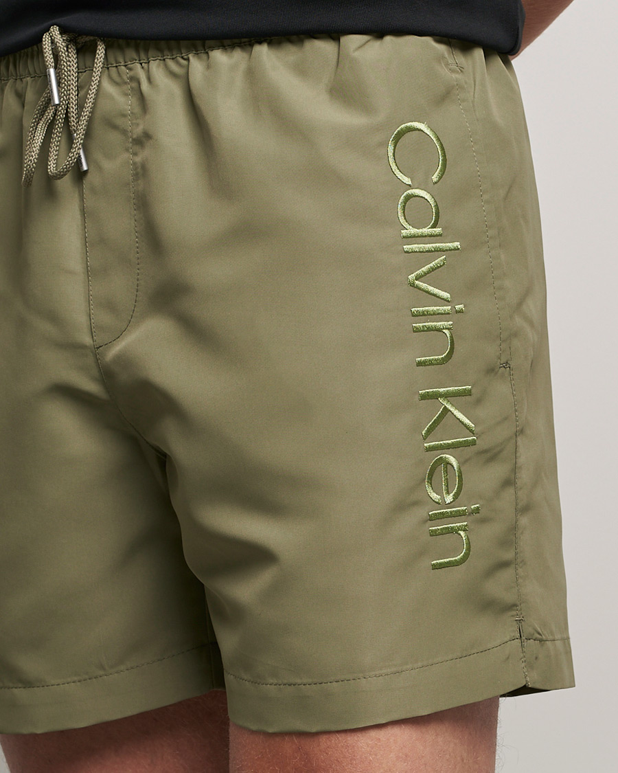 Men | Swimwear | Calvin Klein | Tonal Logo Drawstring Swimshorts New Basil