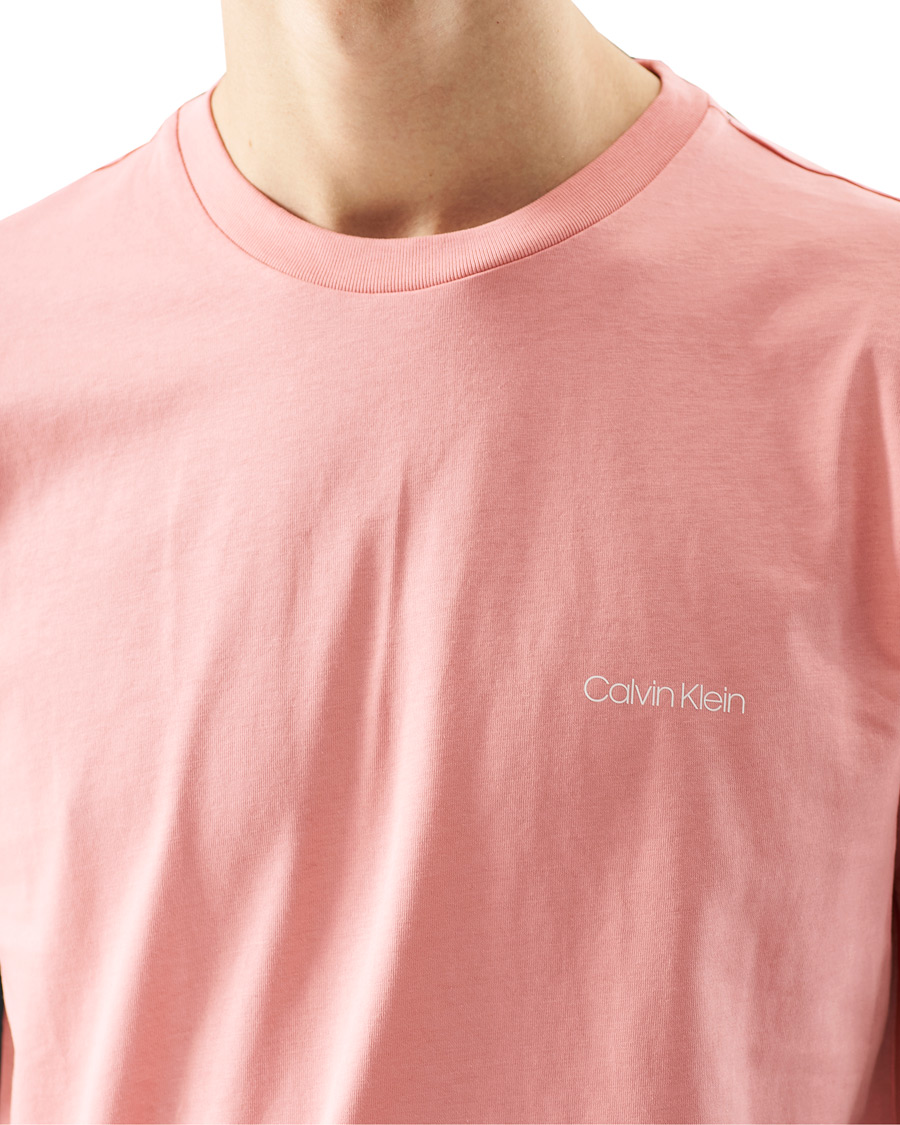 Men | T-Shirts | Calvin Klein | Chest Logo Crew Neck Tee Dusty Pink