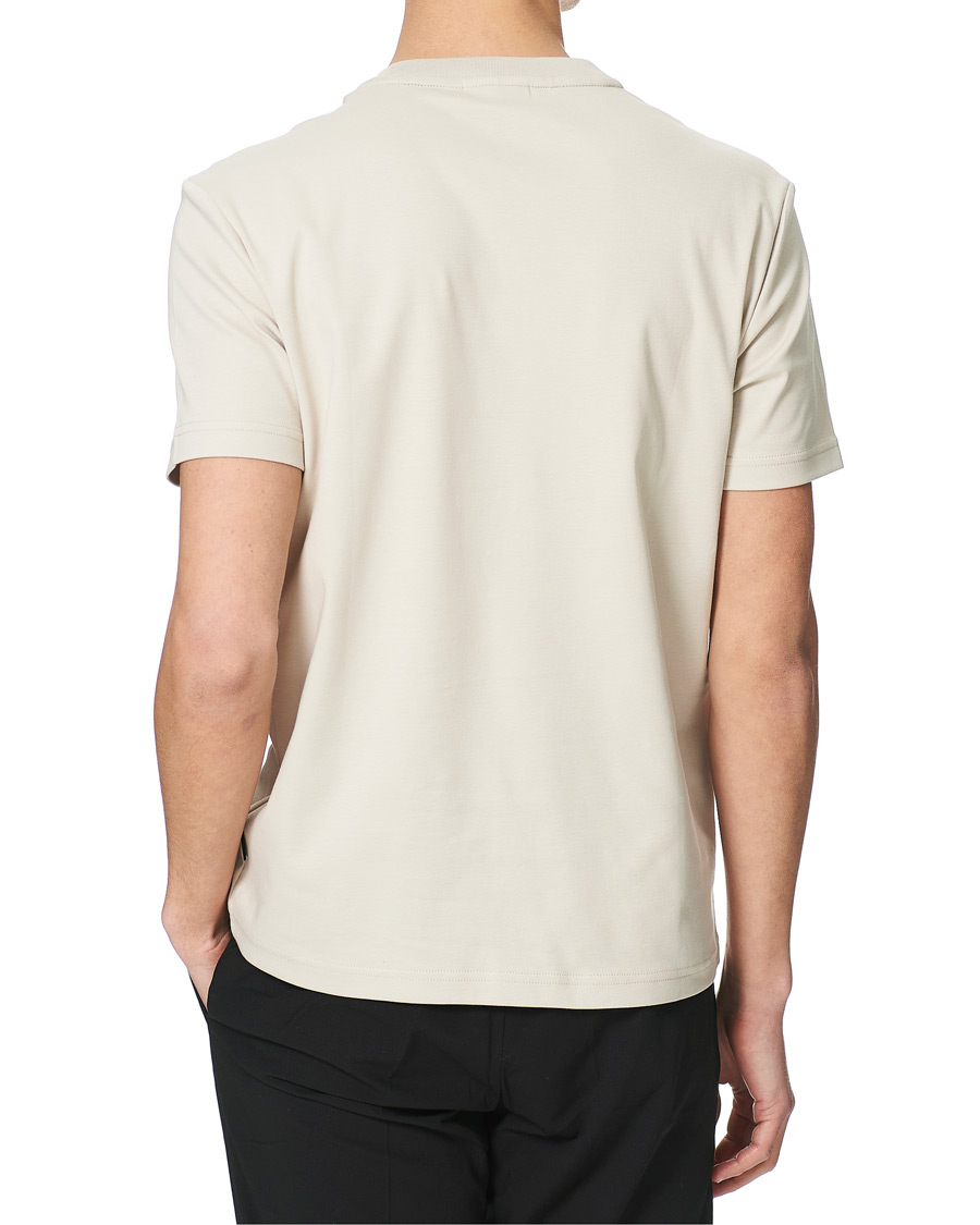 Men | T-Shirts | Calvin Klein | Logo Colorblock Crew Neck Tee Stony Beige/White