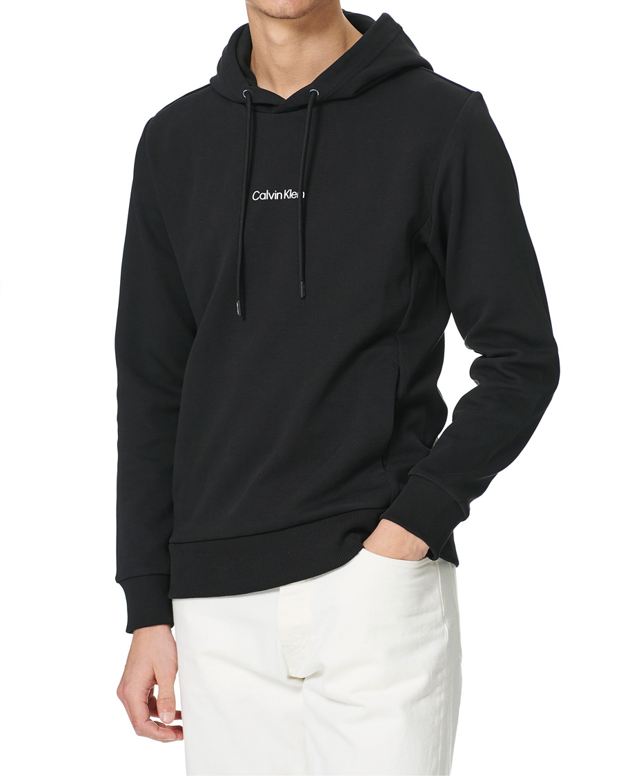 Men | Sweaters & Knitwear | Calvin Klein | Small Chest Logo Hoodie Black
