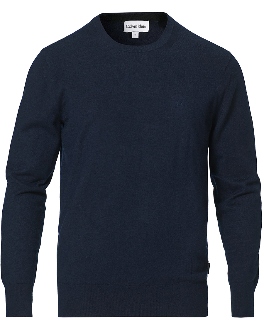 Men | Sweaters & Knitwear | Calvin Klein | Crew Neck Knitted Sweater Navy