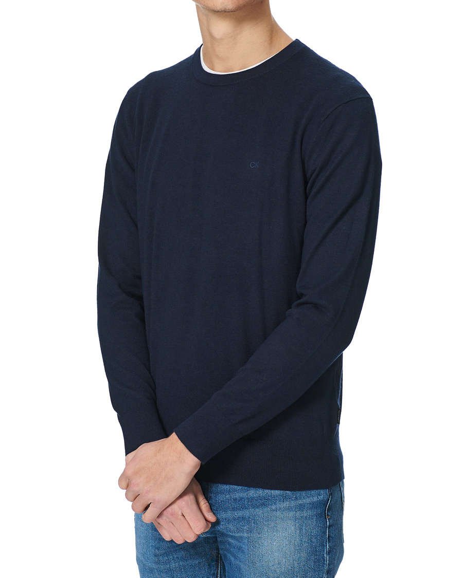 Men | Sweaters & Knitwear | Calvin Klein | Crew Neck Knitted Sweater Navy