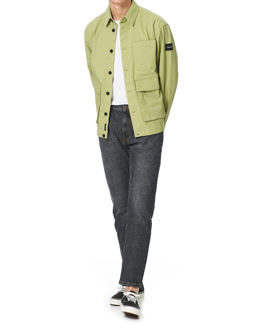 Men | Shirts | Calvin Klein | Twill Overshirt Sage Green