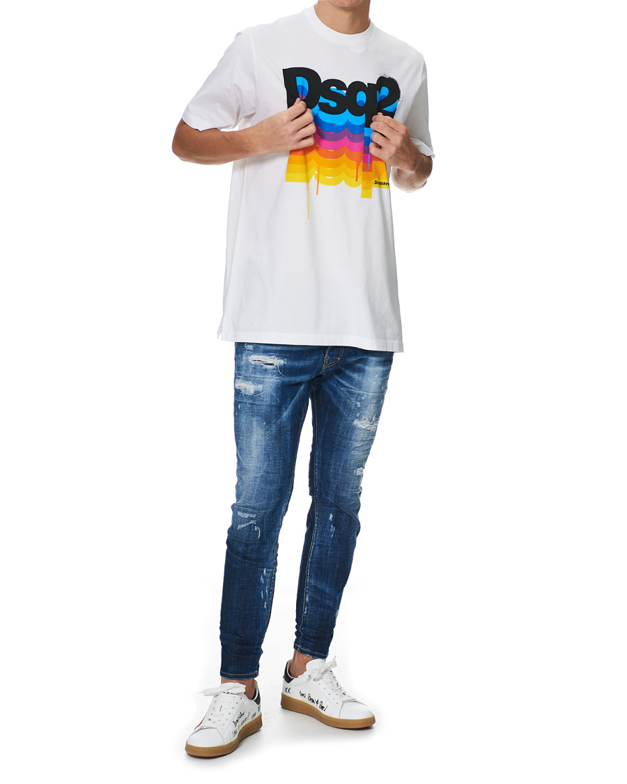 Men | T-Shirts | Dsquared2 | Colour Print Tee White
