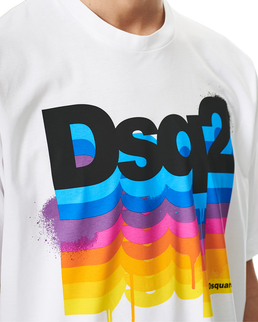 Men | T-Shirts | Dsquared2 | Colour Print Tee White