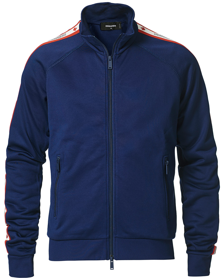 Men | Sweaters & Knitwear | Dsquared2 | Track Zip Top Dark Blue